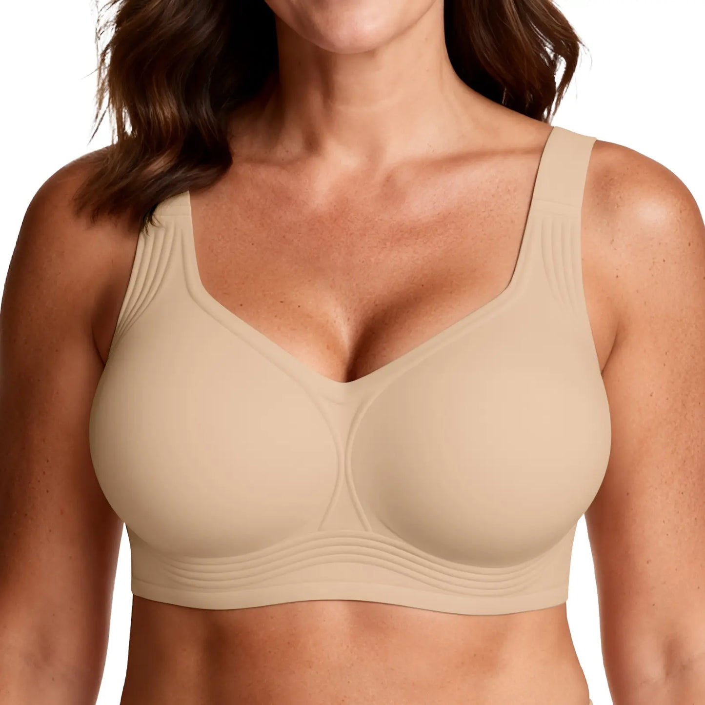 💕 GRACE Classic T-Shirt Bra, Jelly Bras, Wireless Full Coverage for All Day Comfort