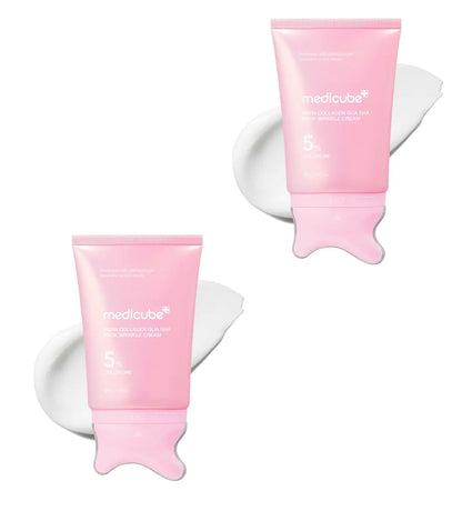 PDRN Collagen Gua Sha Neck Wrinkle Cream | Built-In Gua Sha Massager with Volufiline 5% + PDRN