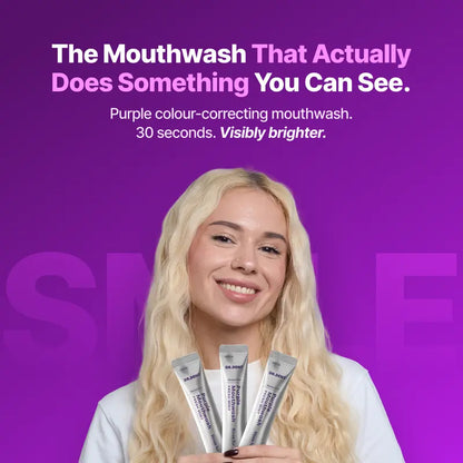 Purple Mouthwash - Sachets 20 Pack - Peroxide-Free - Alcohol Free - Vegan Mint