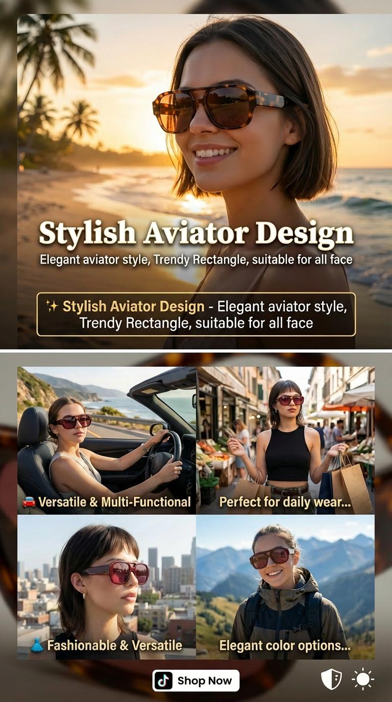 Stylish Aviator Sunglasses for Men and Women