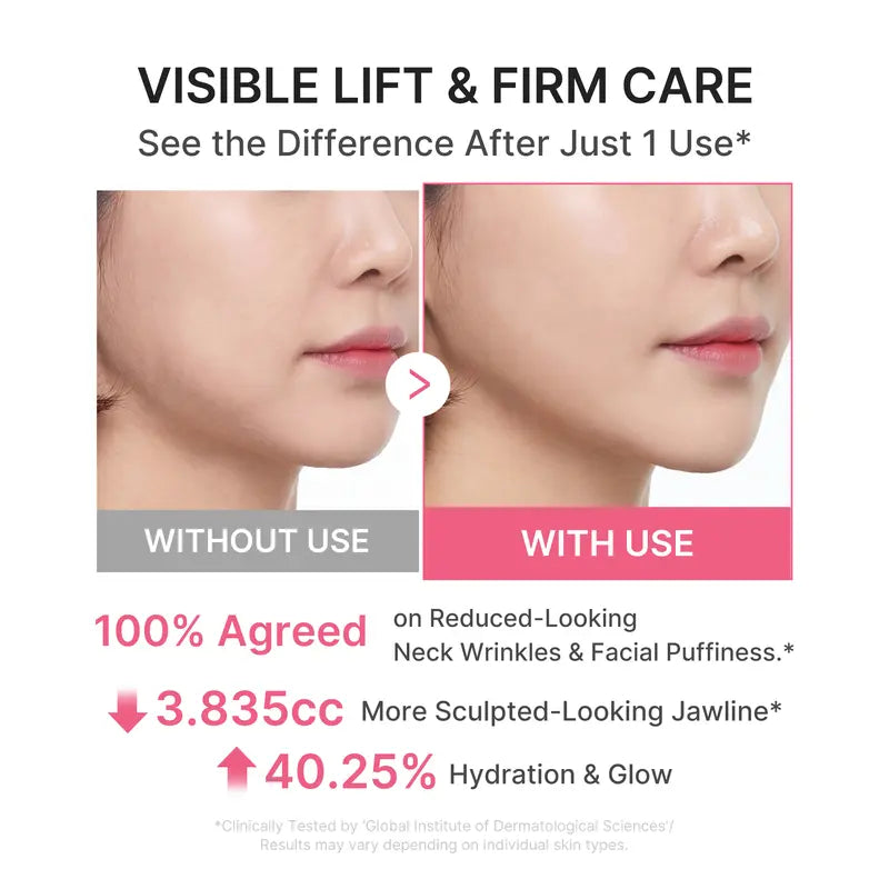 PDRN Collagen Gua Sha Neck Wrinkle Cream | Built-In Gua Sha Massager with Volufiline 5% + PDRN
