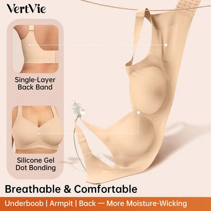 💕 GRACE Classic T-Shirt Bra, Jelly Bras, Wireless Full Coverage for All Day Comfort