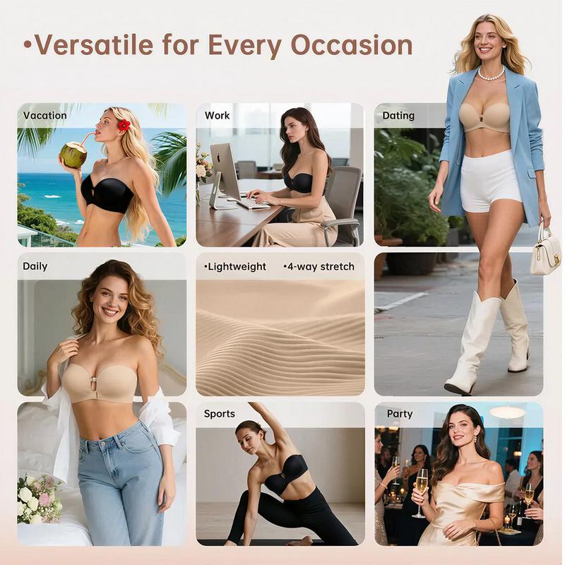💞Seamless Front Closure Bra With Adjustable Straps